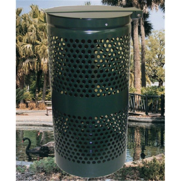 Beloved Steel Trash Can with Lid Forest Green BE270395